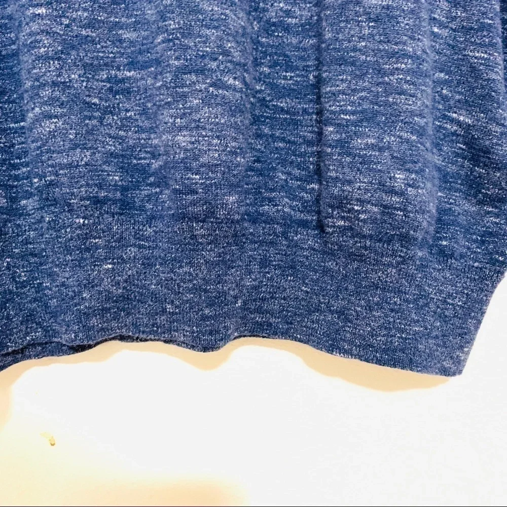JCREW•crewneck heathered navy sweater